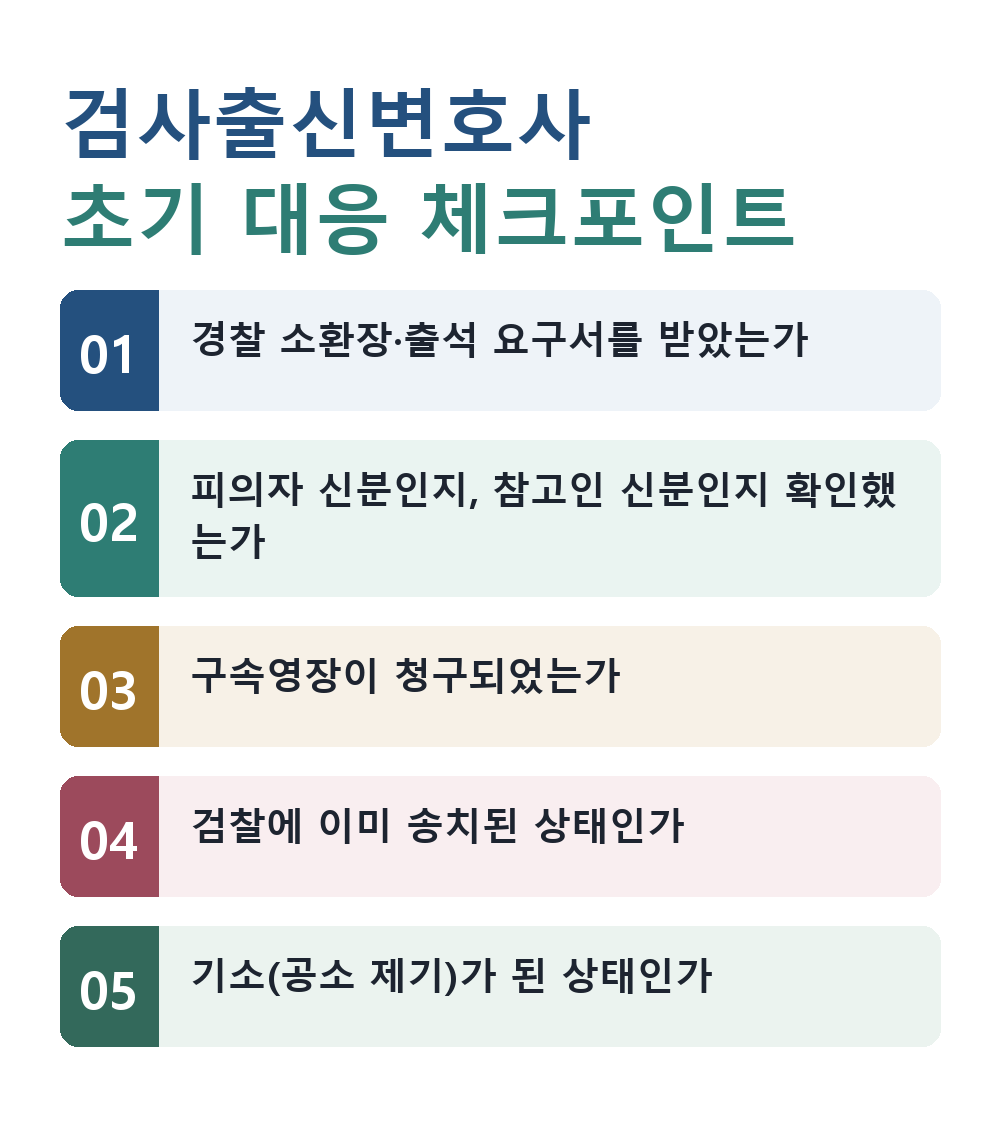 검사출신변호사 초기 대응 체크포인트